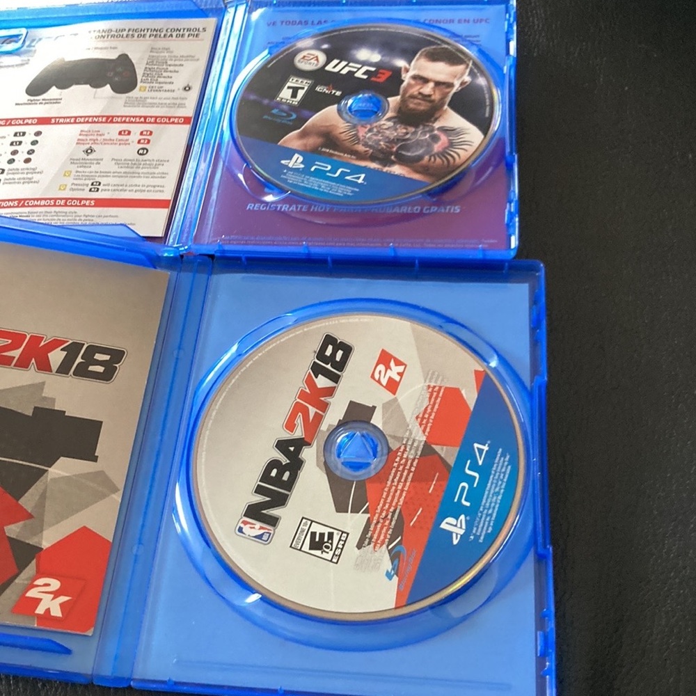 PS4 NBA 2k18 and UFC 3 (EA Sports)